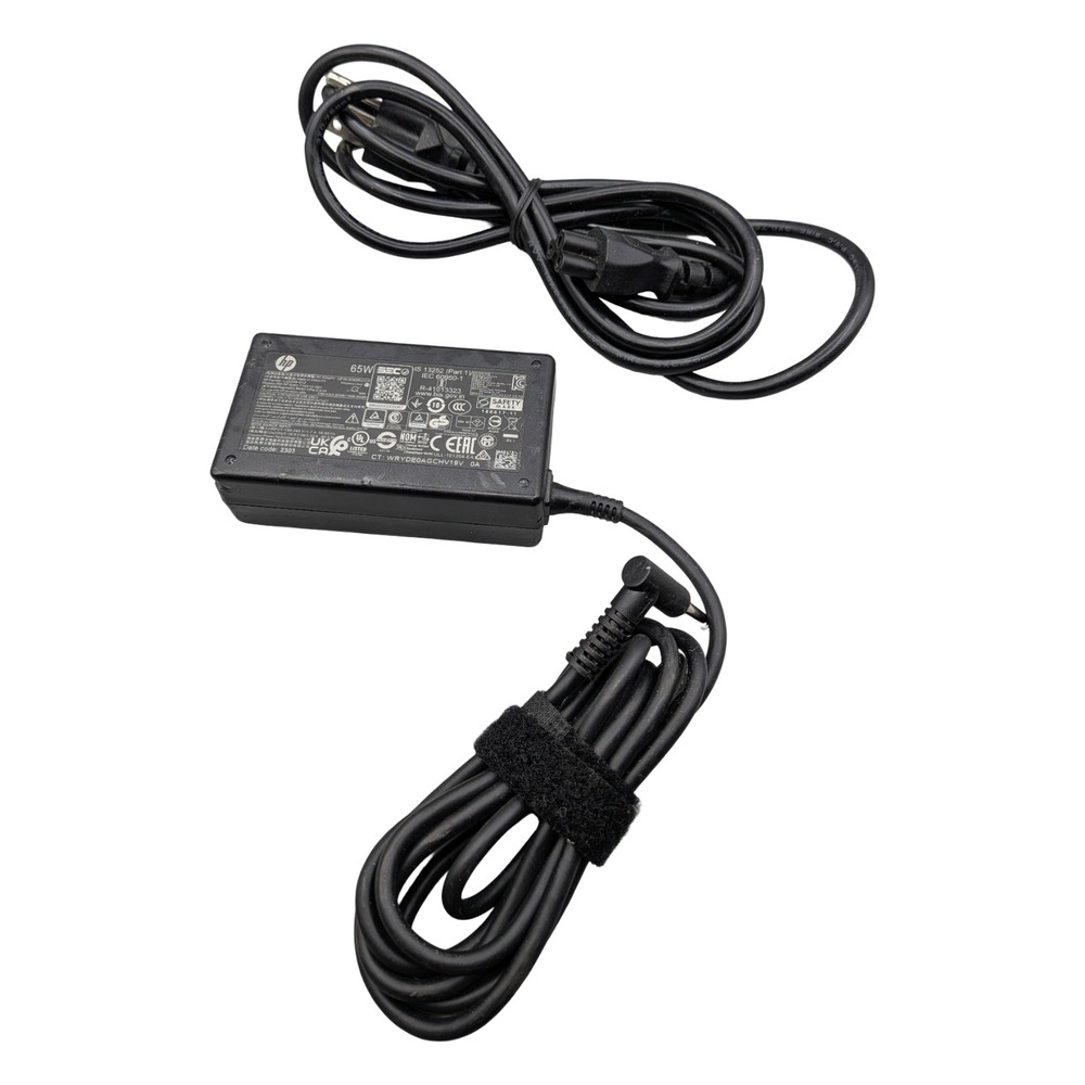 HP 65W AC Adapter Laptop Power Supply Charger TPN-CA16 L25298-012 Blue Tip